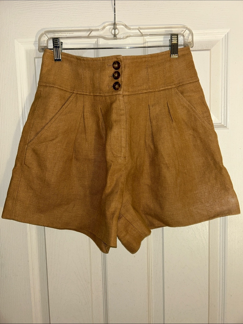 Veronica Beard Alicia Pleated Linen Women's Shorts